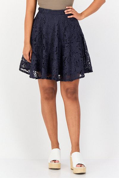 MOHITO Women Textured Midi Skirt, Navy