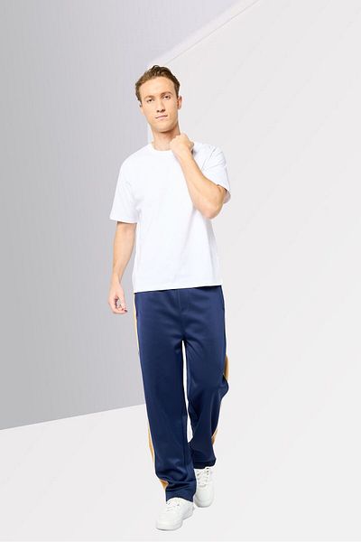 Gant Men Regular Fit Colorblock Sweatpants, Navy