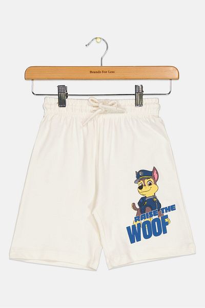 NİCKELODEON Toddlers Boy Paw Patrol Drawstring Short, Off White