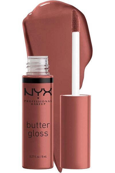 NYX Professional Makeup Butter Gloss, Non-sticky Lip Gloss, Buttery Soft, Silky Smooth And Creamy, (DEEP NUDE)