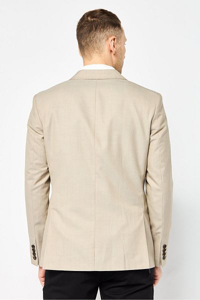 Tommy Hilfiger Men Tailored Fit Plain Semi Formal Blazer, Tan