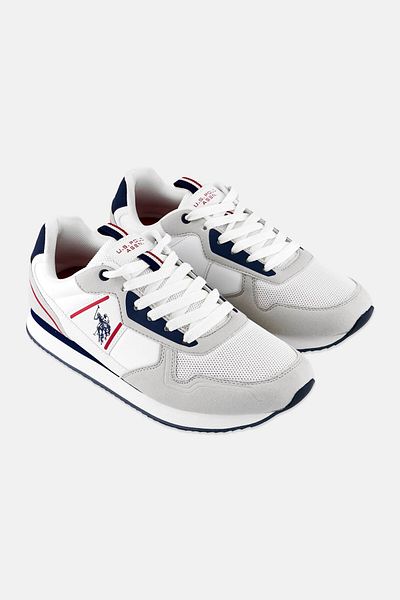 U.S. Polo Assn. Men Lace Up Brand Logo Micro Suede Shoes, Multicolor