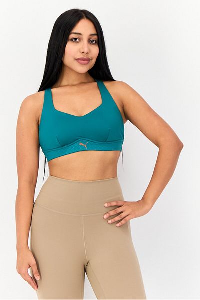 Puma Women Padded Sports Bra, Green