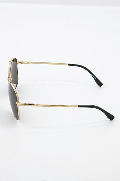 Lacoste Men L188S,59,14,714 Aviator Sunglasses, Green and Gold