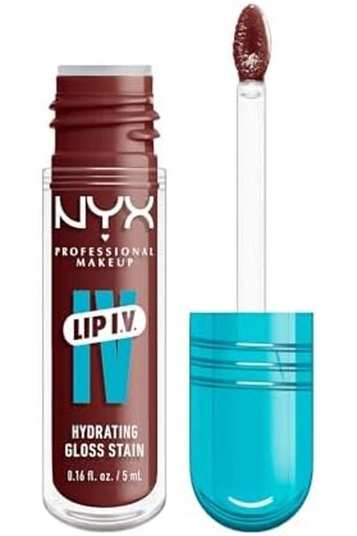 NYX Professional Makeup Lip IV Hydrating Gloss Stain, Lip Gloss, Up to 12HR Hydration, High Pigment,