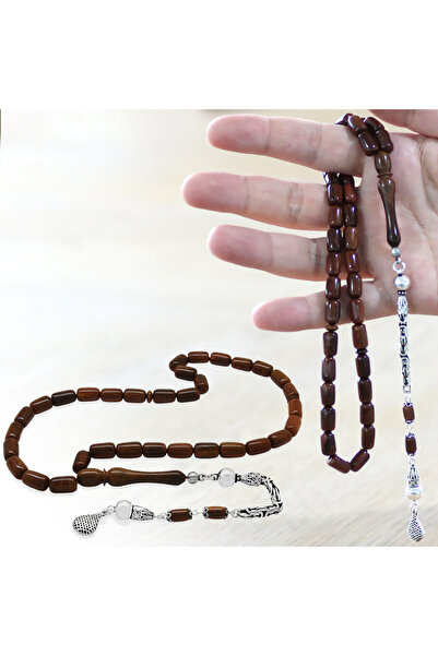 Tesbihane Ασημένιο 925 κορυφαίας ποιότητας χάντρες προσευχής Kuka με φούντα και κομμένο στιλ, εξειδικευμένο χρώμα