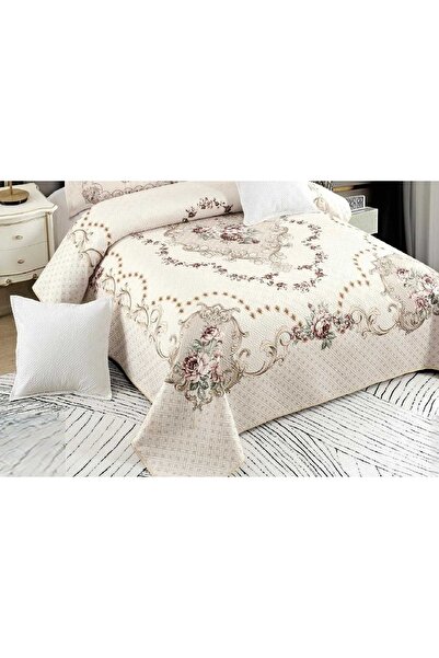 CHIRASO CHIRASO Velvet Duvet Cover Set, 5 Pieces, 230x250, Flower Print, Cream White