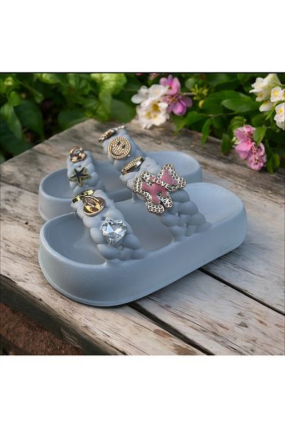 Hızlı Al Girl's Stone Slippers.Garden Beach Pool Stone Slippers Suitable for Daily Use