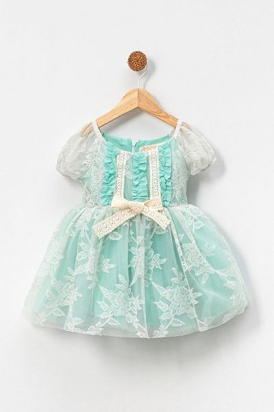 Baby Animals Baby Girl Girl Kid Birthday Party Wedding Dress Short Sleeve Ruched Lined Dress