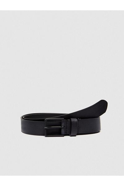 Sisley Δερμάτινη ζώνη ανδρική μαύρη ζώνη - 323A6G8ZSL00T