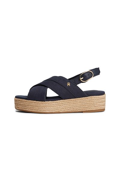 Tommy Hilfiger Tommy Hilfiger Women Space Blue Denim Espadrille Platform Sandals