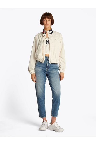 Tommy Hilfiger Tommy Hilfiger Women Ancient White Logo Collar Water Repellent Jacket