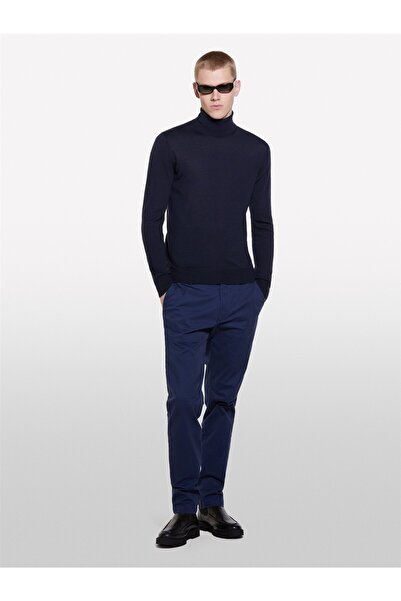 Sisley Erk_Pamuk Змішані вузькі брюки-чіно для чоловіків Блідо-сині брюки - 324A4JGCSF04W