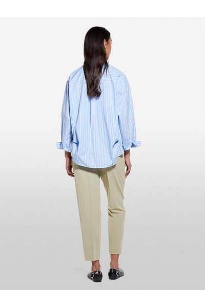 Sisley Viscous Blended Elastic Waist Trousers Women's Sand Color Trousers - 325P4Kvxl5Cm7