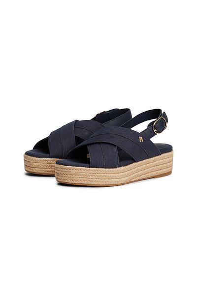 Tommy Hilfiger Tommy Hilfiger Women Space Blue Denim Espadrille Platform Sandals