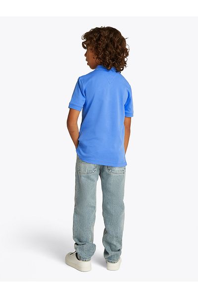 Tommy Hilfiger Boys Blue Spell Interlock Regular Fit Short Sleeve Polo T-Shirt