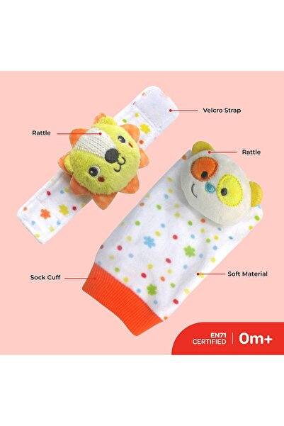 THE MOON Foot & Wrist Rattle Set of 4 - Multi Color