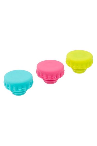 SyaMAG Bottle Stoppers, Silicone, Set of 3, Multicolor