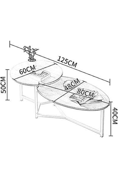 Generic End Table 2 Layer Sturdy Cocktail Table Used in The Living Room Bedroom Sofa Bedside
