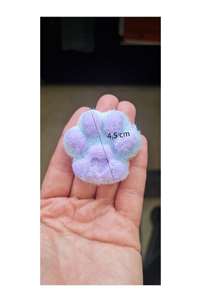 BES Cat Paw 4.5cm 2Pcs Stress Toy Soft Fidget Squishy Furry Paw