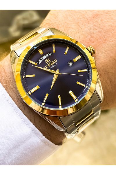 Reward Men's Wrist Watch Waterproof Steel Band 2 Years Warranty Bracelet Gift