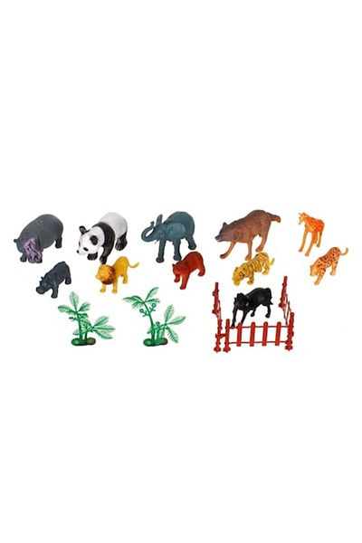 SyaMAG Set Animale Salbatice, Model Multicolor, 16 Bucati, Plastic
