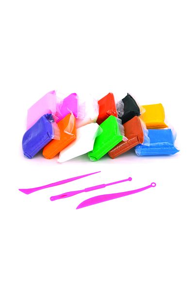LUDIRO Set Plastilina Inteligenta, 12 Pungi, cu Accesorii de Modelare, Multicolor, + 3 ani, Utility One