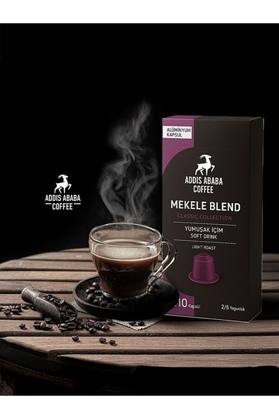 Addis Ababa Coffee Mekele Blend Capsule Coffee 10 Pack (Nespresso Compatible Aluminum Capsule Coffee)