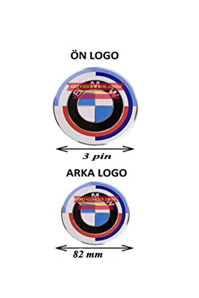 SATECHNOLOGY Bmw F44,f52,f82 Kaput Ve Bagaj Logo Takım Ön Arka 3pin82mm(50yıl...