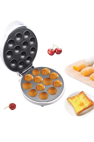 JEC Pop Cake Maker 12 Slot– Electric Non-Stick Donut Machine with Cool Touch & Indicator Lights