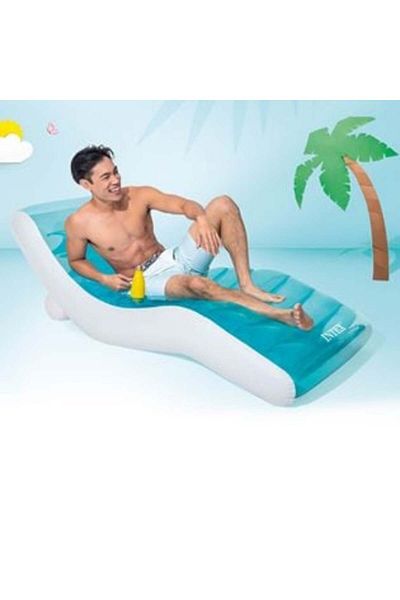 Intex Inflatable Lounge Chair Sky White 1.9 x 0.99 m - Intex