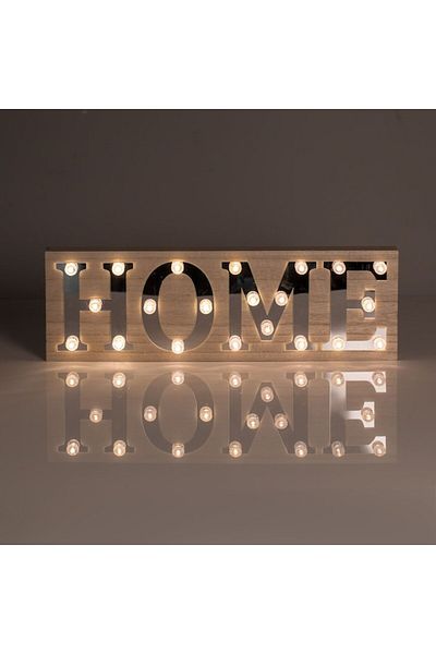 SyaMAG Lumină decorativă cu LED, culoare naturală, model pentru casă, 44x3x14cm, alimentată cu baterii