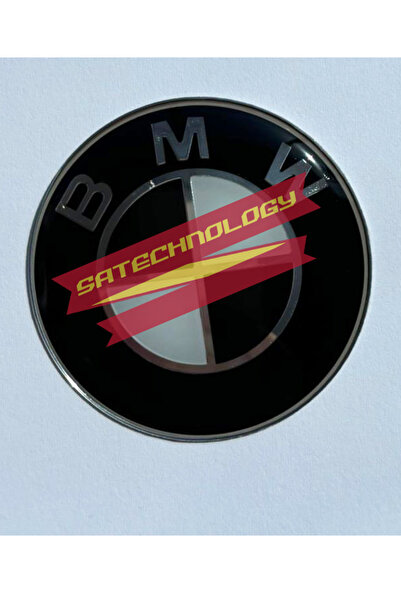 SATECHNOLOGY Bmw Direksiyon logosu 45mm (Siyah Beyaz)