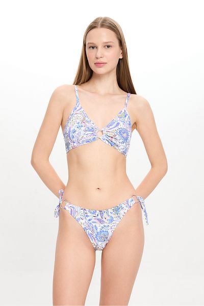 TOOSALTY Women's Shal Pattern Textured Wide Triangle Bikini Set 25Sw013St