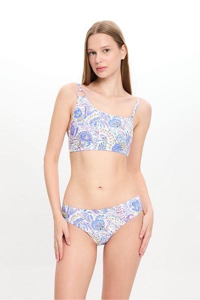 TOOSALTY Women's Shal Pattern Textured One Shoulder Bikini Set 25Sw012St