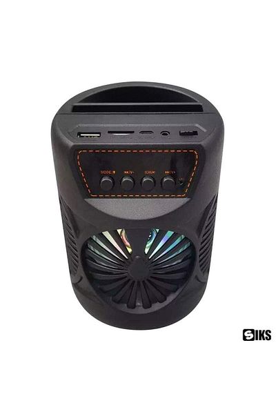 SIKS HF326 SIKS Stereo Speaker, LED, FM Radio, 500mAh Battery, MP3 Support, USB, TF Card Slot, Black