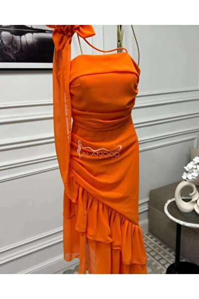 ALANOOD FASHION Soft moon dress, mauve-pink-green-red-sky blue-orange