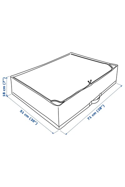IKEA Qui̇ck Zippered Organizer Box 71X51X18 cm Ikea Storage Organizer Box Polyester Organizer Pouch