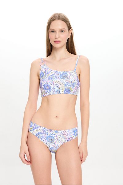 TOOSALTY Women's Shal Pattern Textured One Shoulder Bikini Set 25Sw012St
