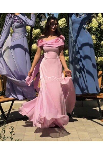 ALANOOD FASHION فستان زهرة الربيع: تصميم عصري وردي بكلفة الورود الزهرية - فست...