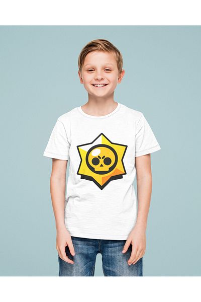 SEVBANO Tricou pentru copii Brawl Stars imprimat unisex pentru jocuri (vârste 1-12)