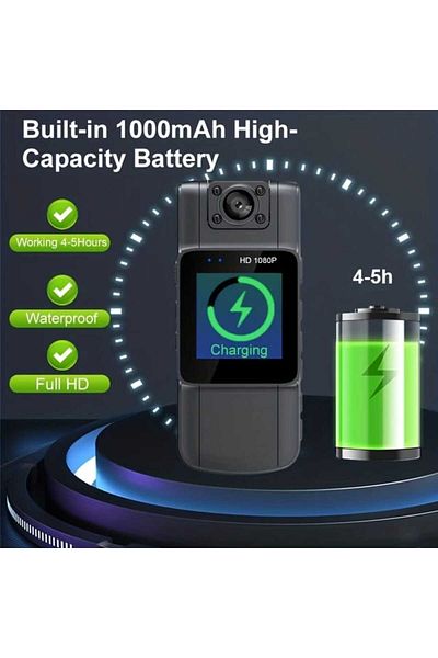 Generic HD Mini Body Camera – 1080P Portable Cam with Night Vision, Body Cam for Police, Bike, Travel