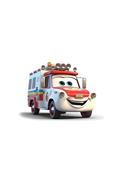 INOVATIX Set de 8 piese, autocolant ambulanță cu ochi și gură zâmbitoare, INO...