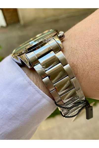 Reward Men's Wrist Watch Waterproof Silver Color Steel Cord Bracelet Gift