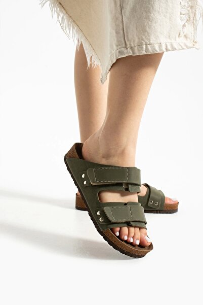 Sivarro Duoflex Жіночі капці Хакі – Ультралегка ортопедична нековзна підошва, для домашнього використання