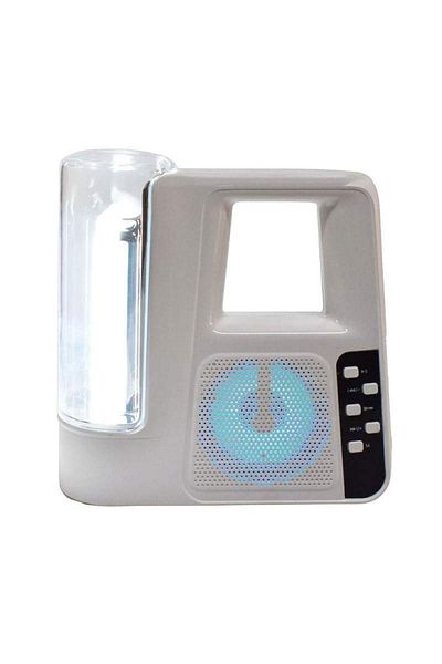 SIKS KTS1320 SIKS Bluetooth Audio Speaker with Flashlight, FM Radio, MP3 Support, USB and TF Card, White