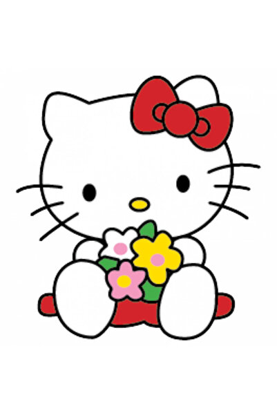 INOVATIX Set de 8 piese, autocolant Hello Kitty cu maci, INOVATIX®. 6 cm