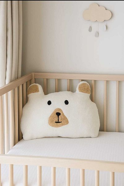 No Name Atelier Plush Teddy Bear Pillow 52 X 42 cm Large Size-Cream