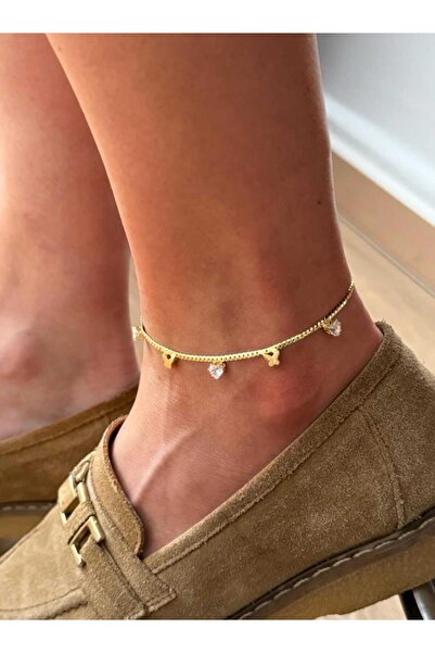 Bubbleatelier Steel Mini Heart Detailed Gold Anklet