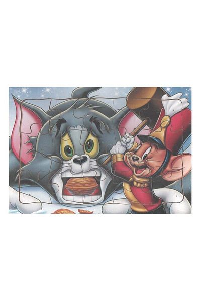 Woode Colorful Wooden Puzzle About Tom And Jerry 15 Pieces